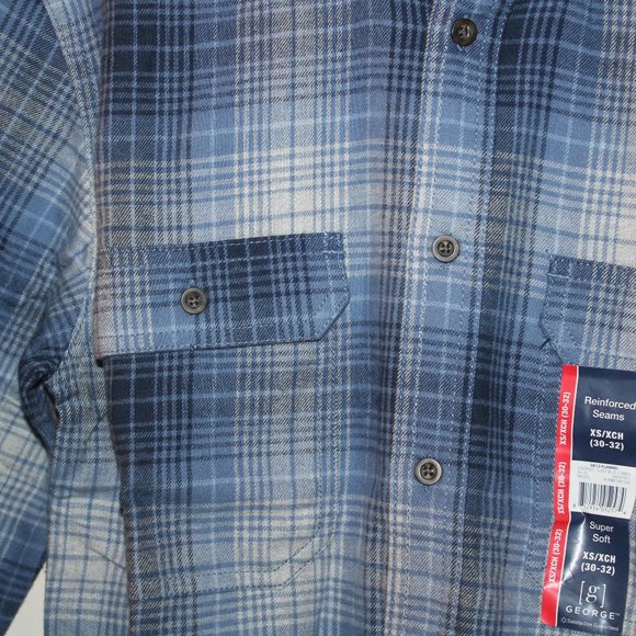 Bundle of 2 George Plaid Flannel Shirts - Picture 3 of 8